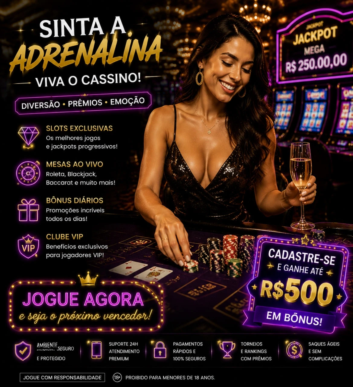 Imagem promocional da 899V mostrando a plataforma e suas vantagens